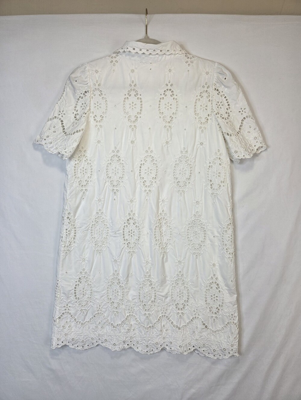 Sézane‎ Elvina Eyelet Embroidered Shirt Dress White EU 42 Runs Small - Picture 13 of 13